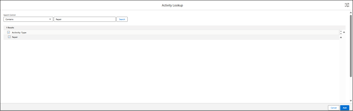 Activity Lookup