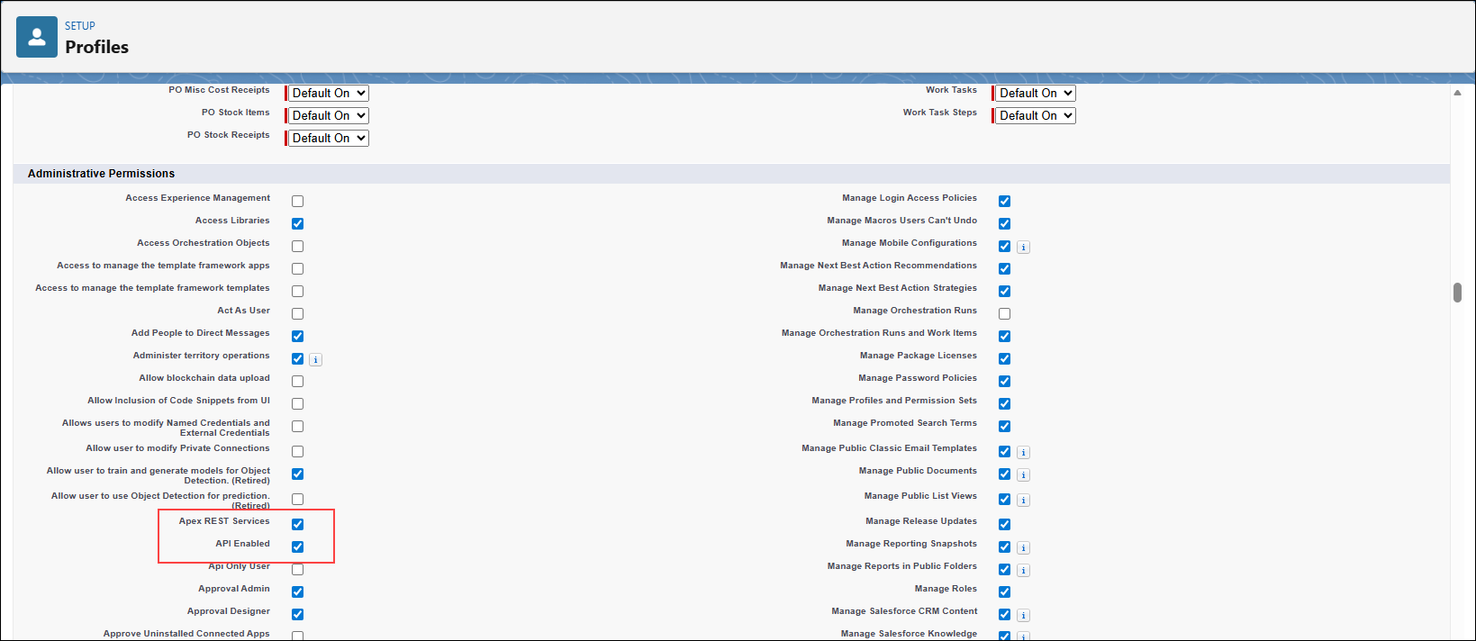 Enabling Profile Level Fields