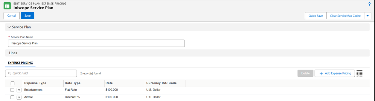 Expense Pricing