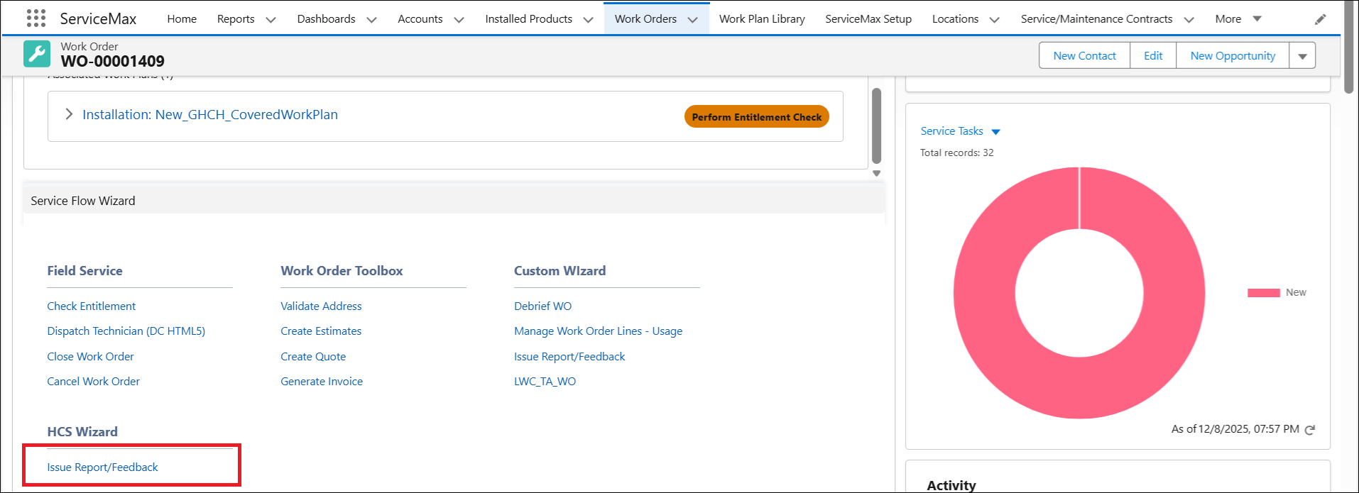 Issue Report/Feedback Window