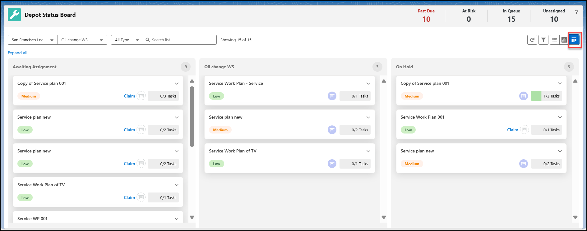 Kanban Mode Page