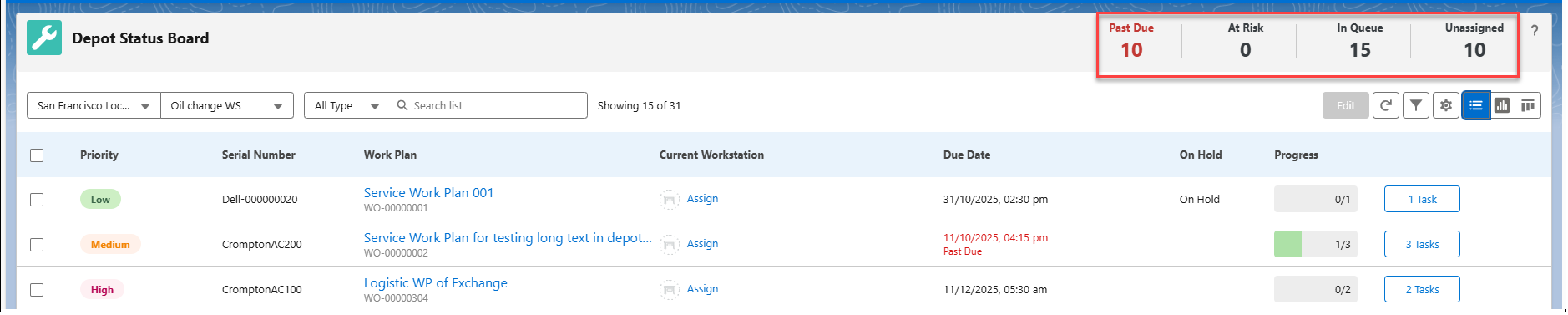 KPI Headers or Metric Summary Tab in List View