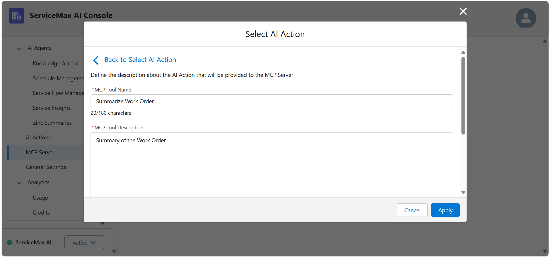 MCP Tool Name and MCP Tool Description