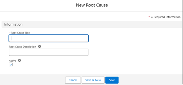 New Root Cause