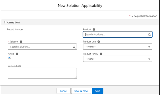 New Solution Applicability