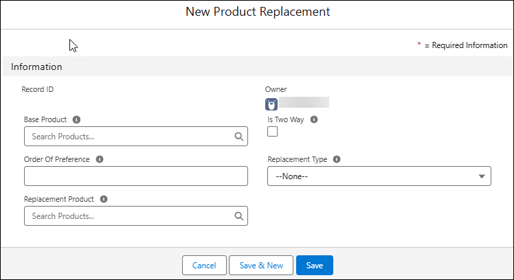 Product Replacement