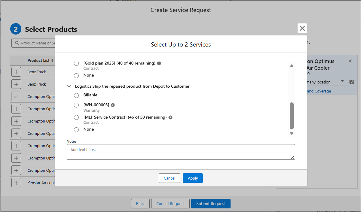 Services Contract and Warranty Coverage Plans