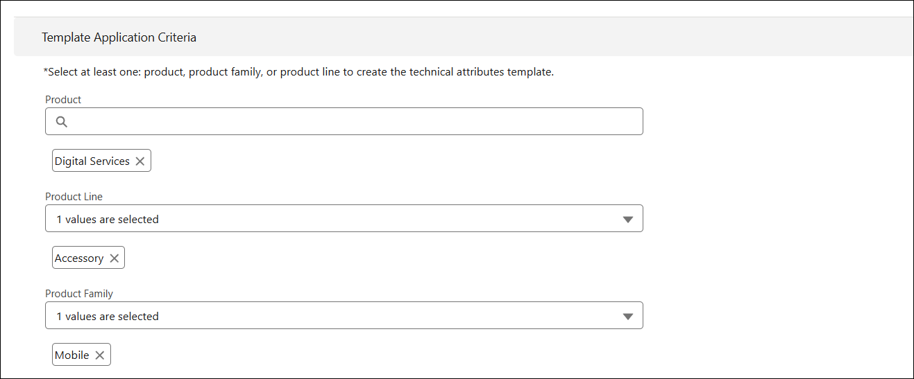 Template Application Criteria