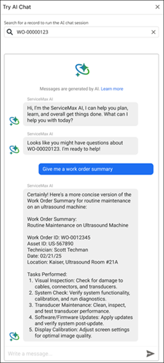 AI Chat Response