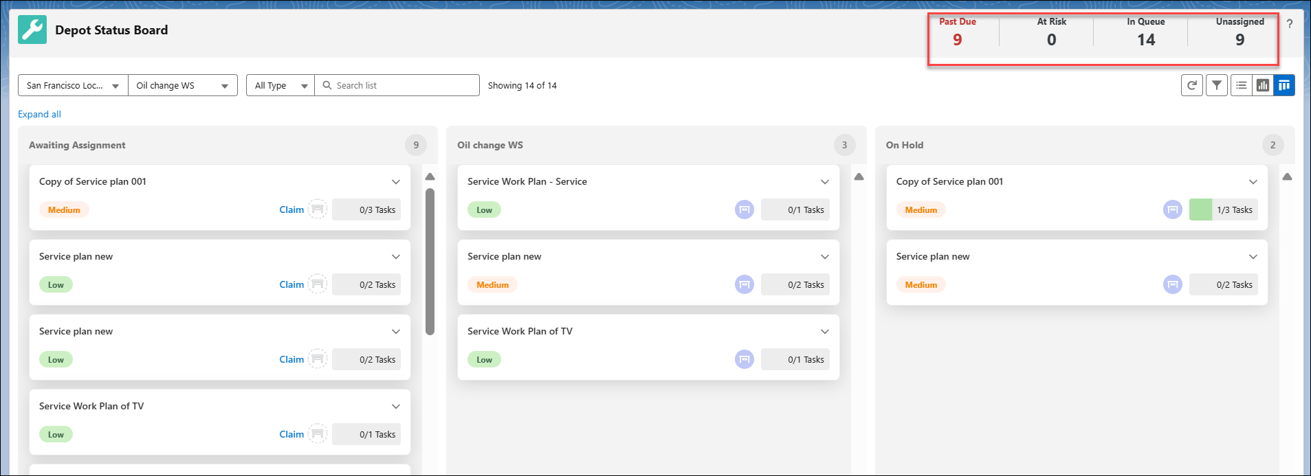 KPI Headers or Metric Summary Tab in Kanban Mode