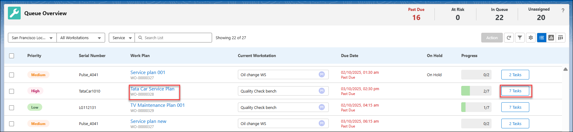 Work Plan and Task Progress Link
